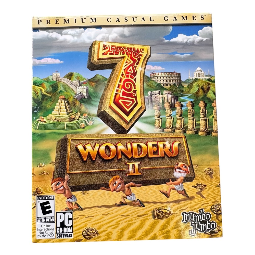 7‎ Wonders II PC CD-ROM Game MumboJumbo Premium Casual Games Puzzle 2007 Windows